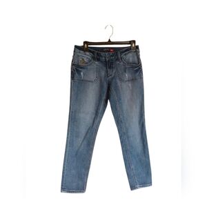 People's Liberation Blue Cropped Jeans